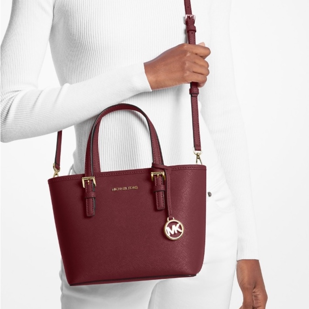 Michael Kors Brown Jet Set XS Carryall Tote - Picture 12 of 12